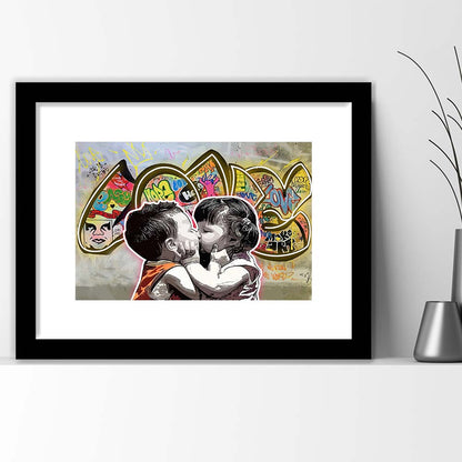 Love Art Print, Framed Art Print Wall Decor, White Border, Framed Picture