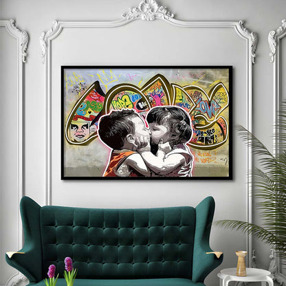 Love Art Print, Framed Art Print Wall Decor, Neon Art Print, Picture Framed