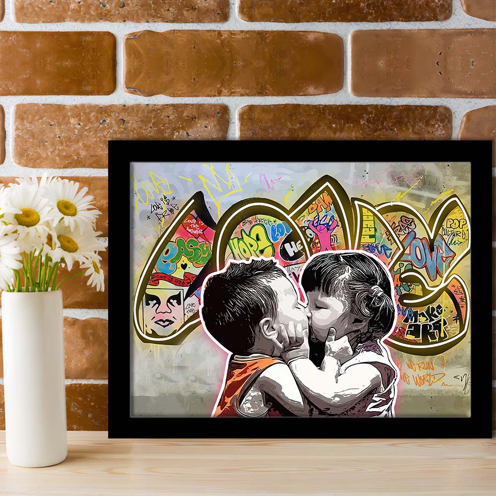 Love Art Print, Framed Art Print Wall Decor, Neon Art Print, Picture Framed