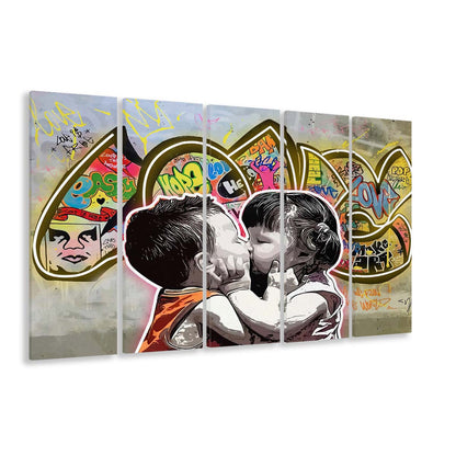 Love Art Print, Extra Large 5 Panels Multi Canvas Print Wall Art, Home Decor