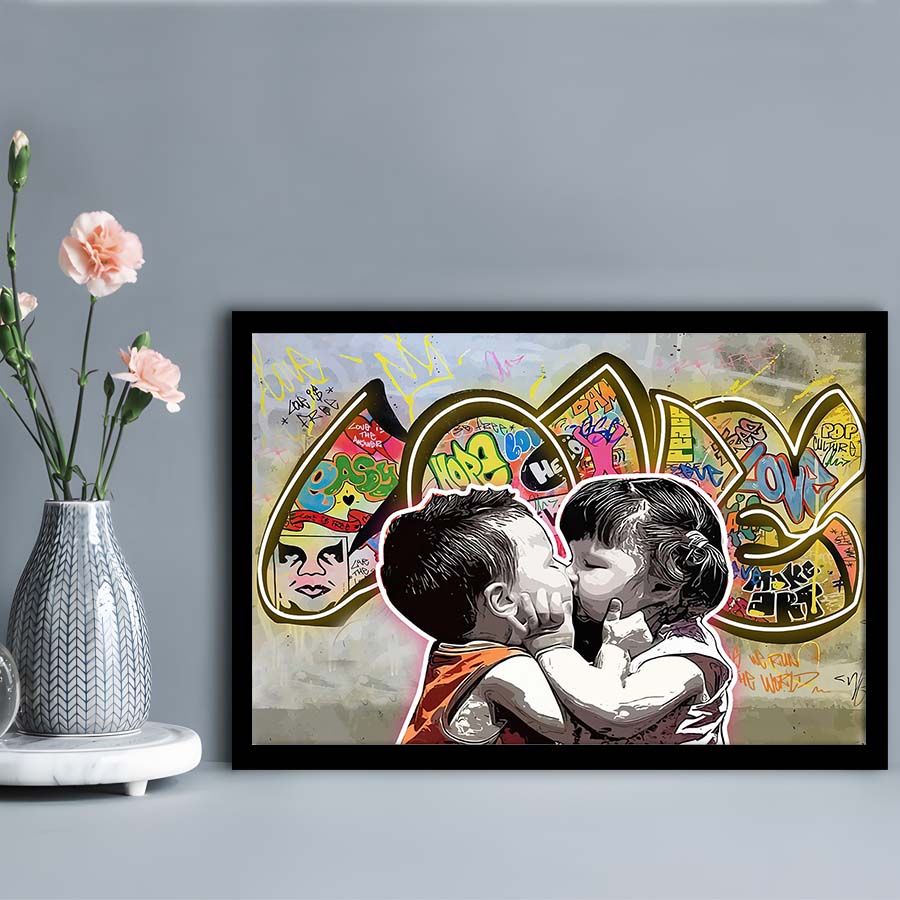 Love Art Print, Framed Art Print Wall Decor, Neon Art Print, Picture Framed