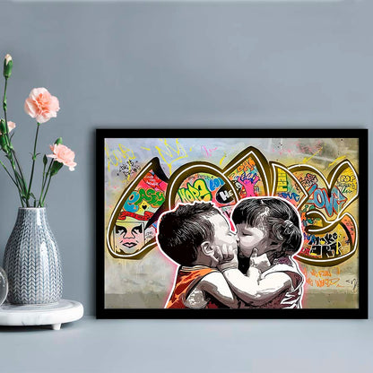 Love Art Print, Framed Art Print Wall Decor, Neon Art Print, Picture Framed