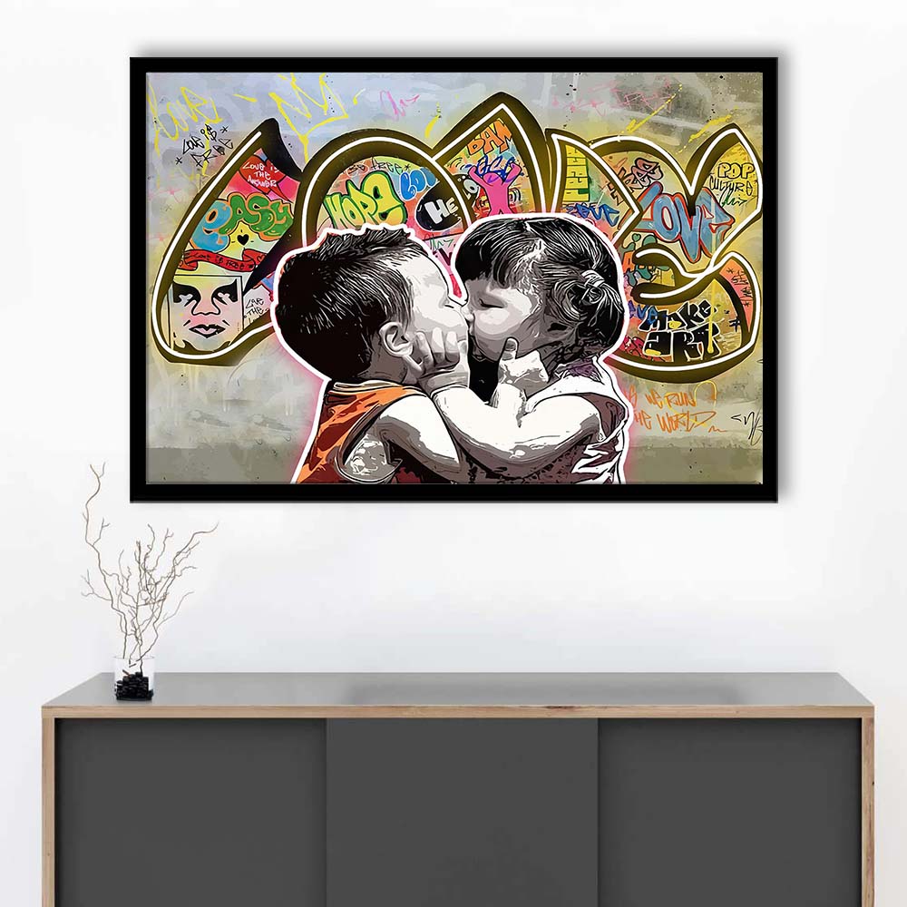 Love Art Print, Framed Art Print Wall Decor, Neon Art Print, Picture Framed