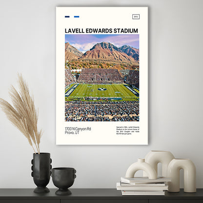 LaVell Edwards Stadium Print, BYU Cougars Stadium Canvas Art, Fan Gifts, Sport Art, Canvas Print Wall Art