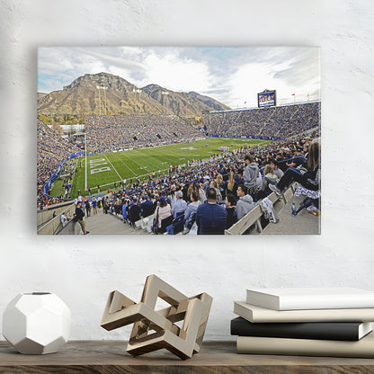 LaVell Edwards Stadium, Stadium Canvas, Sport Art, Gift for him, Man Cave Decor, Art Print, Canvas Print Wall Art