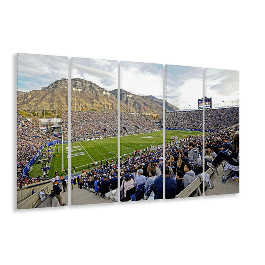 LaVell Edwards Stadium, Stadium Canvas, Sport Art, 5 Panel B, Extra Large Canvas, Canvas Print Wall Art