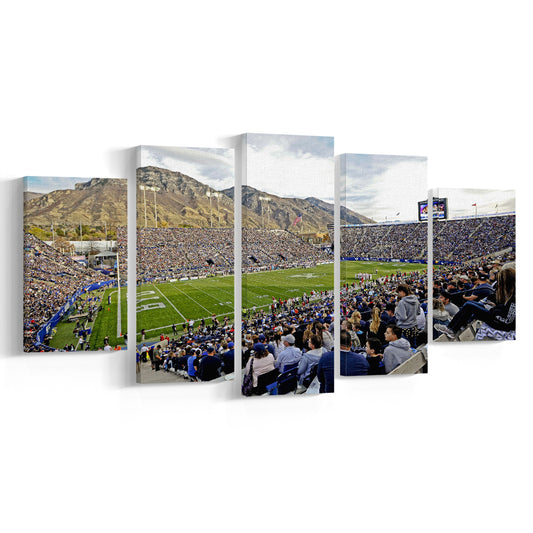 LaVell Edwards Stadium, Stadium Canvas, Sport Art, Gift for him, 5 Panel, Large Canvas, Canvas Print Wall Art