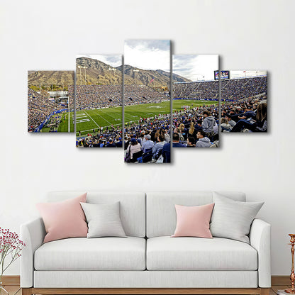 LaVell Edwards Stadium, Stadium Canvas, Sport Art, Gift for him, 5 Panel, Large Canvas, Canvas Print Wall Art