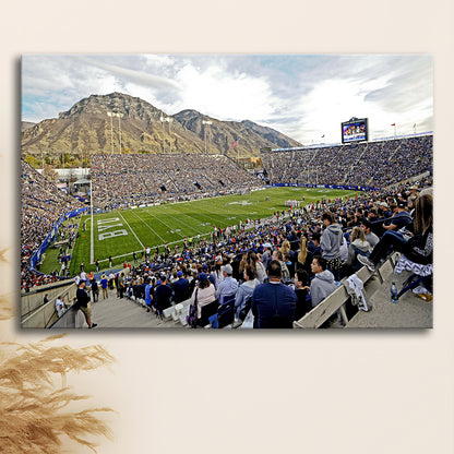 LaVell Edwards Stadium, Stadium Canvas, Sport Art, Gift for him, Man Cave Decor, Art Print, Canvas Print Wall Art