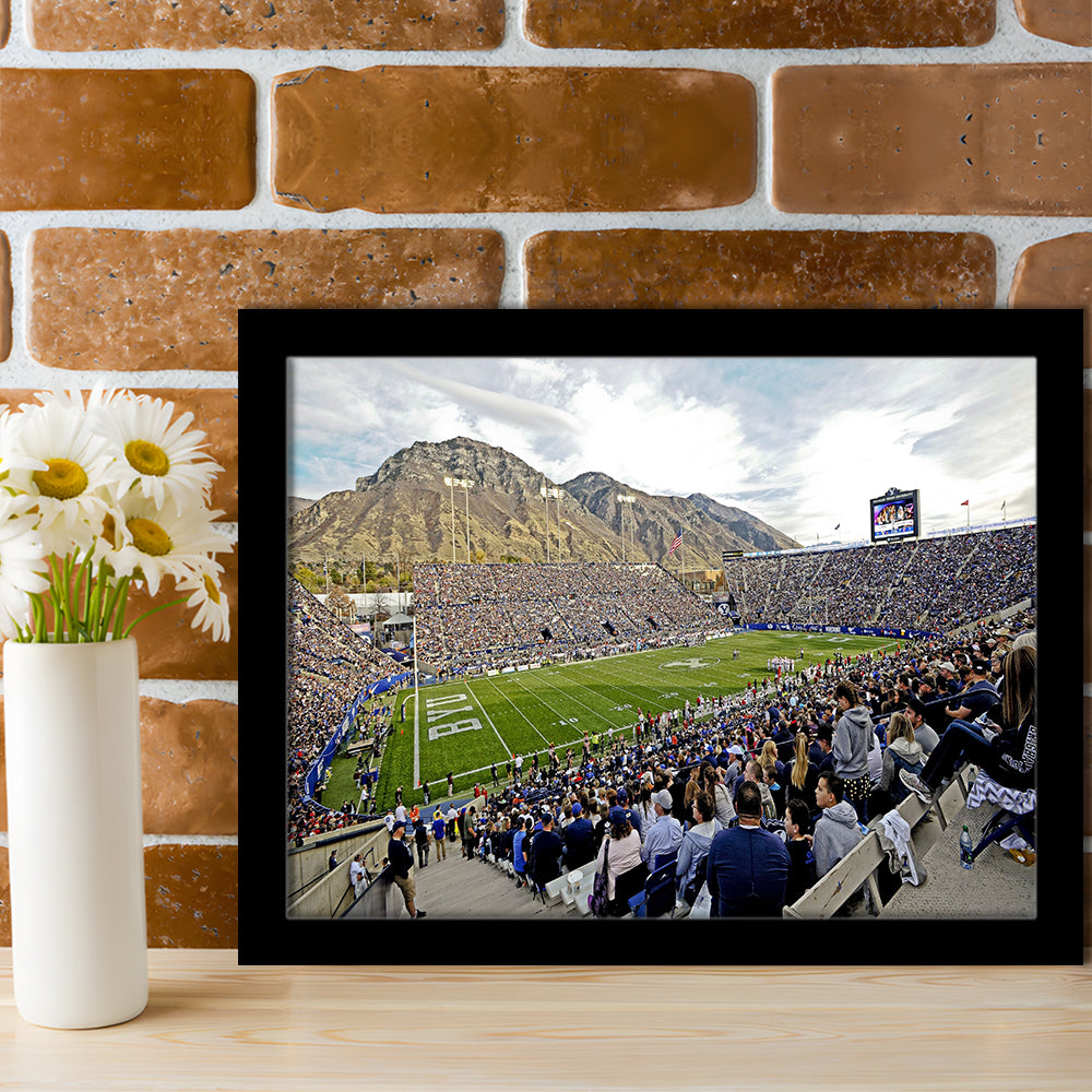 LaVell Edwards Stadium, Stadium Canvas, Sport Art, Gift for him, Framed Art Print Wall Decor, Picture Framed