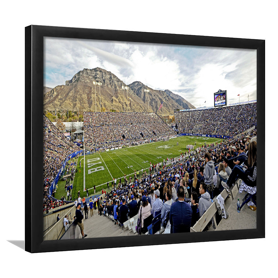 LaVell Edwards Stadium, Stadium Canvas, Sport Art, Gift for him, Framed Art Print Wall Decor, Picture Framed