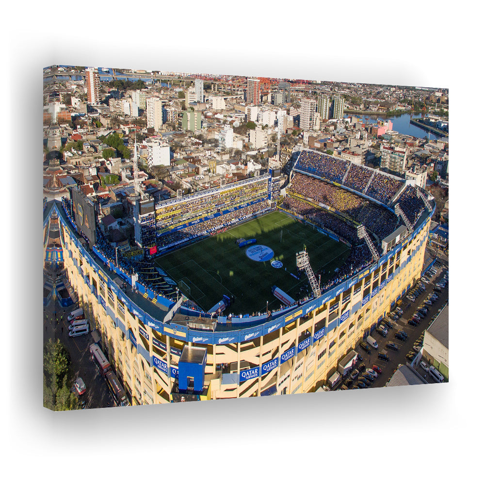 La Boca Stadium Aerial View, Stadium Canvas, Sport Art, Gift for him, Man Cave Decor, Art Print, Canvas Print Wall Art