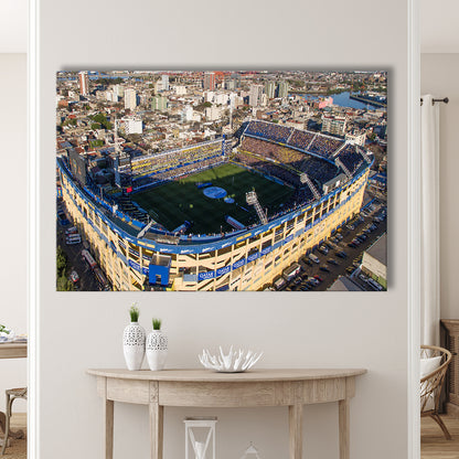 La Boca Stadium Aerial View, Stadium Canvas, Sport Art, Gift for him, Man Cave Decor, Art Print, Canvas Print Wall Art