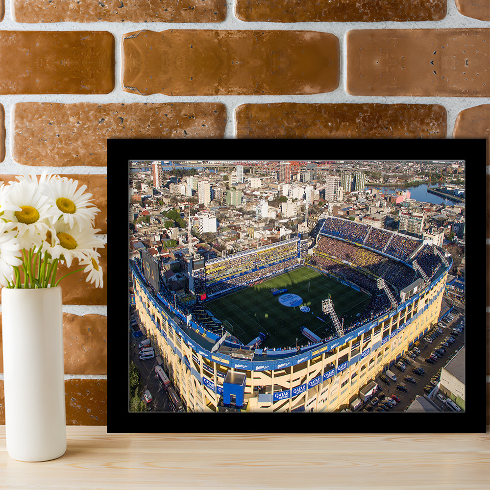 La Boca Stadium Aerial View, Stadium Canvas, Sport Art, Gift for him, Framed Art Print Wall Decor, Picture Framed