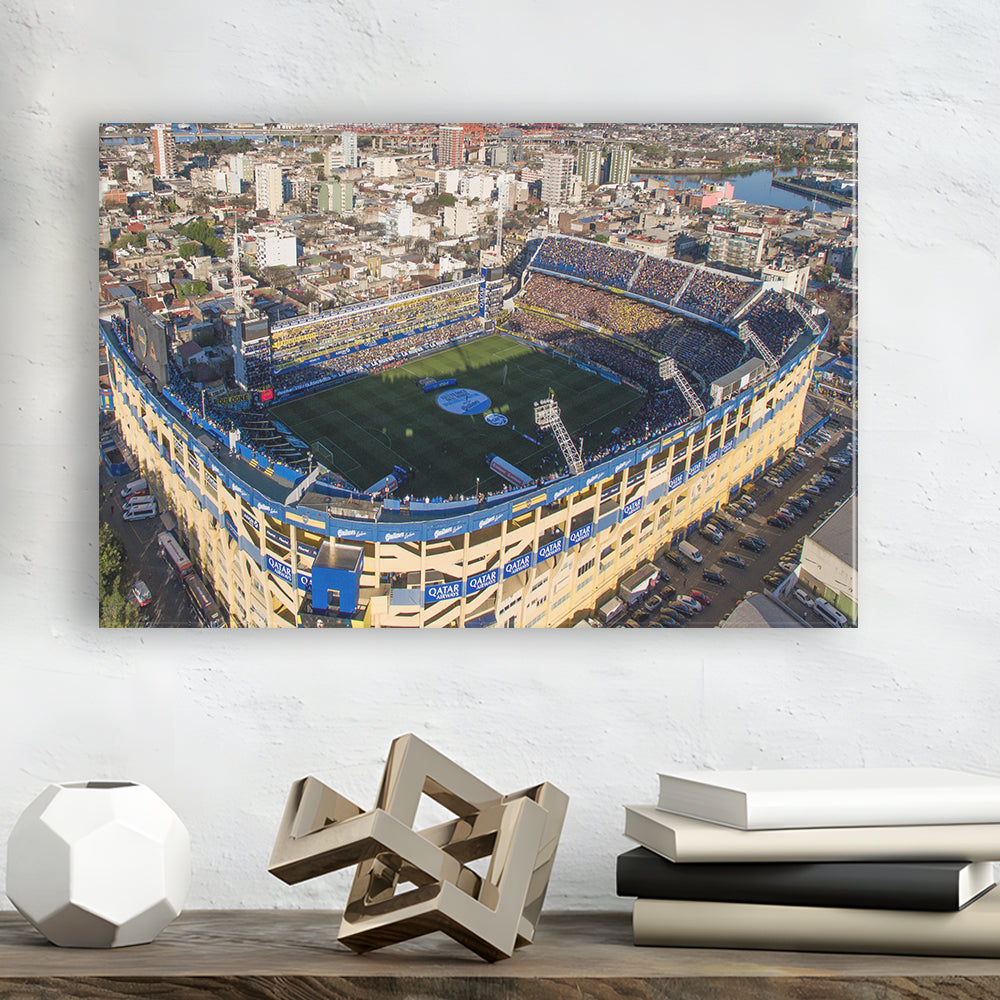 La Boca Stadium Aerial View, Stadium Canvas, Sport Art, Gift for him, Man Cave Decor, Art Print, Canvas Print Wall Art