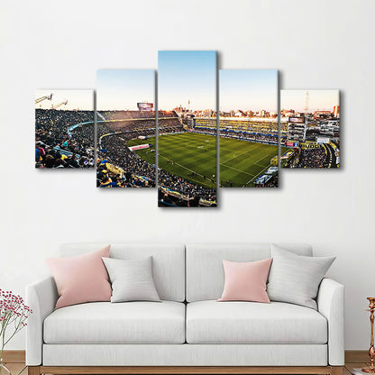 La Bombonera Boca Junior Stadium, Stadium Canvas, Sport Art, Gift for him, 5 Panel, Large Canvas, Canvas Print Wall Art