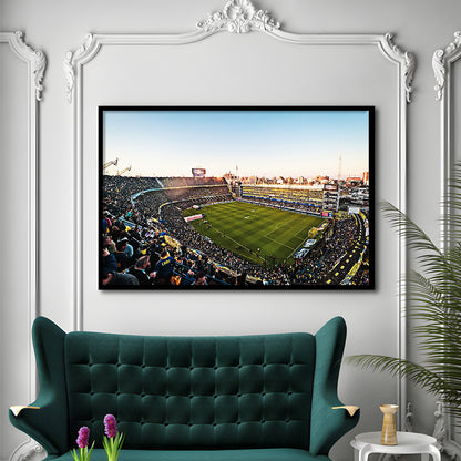 La Bombonera Boca Junior Stadium, Stadium Canvas, Sport Art, Gift for him, Framed Art Print Wall Decor, Picture Framed