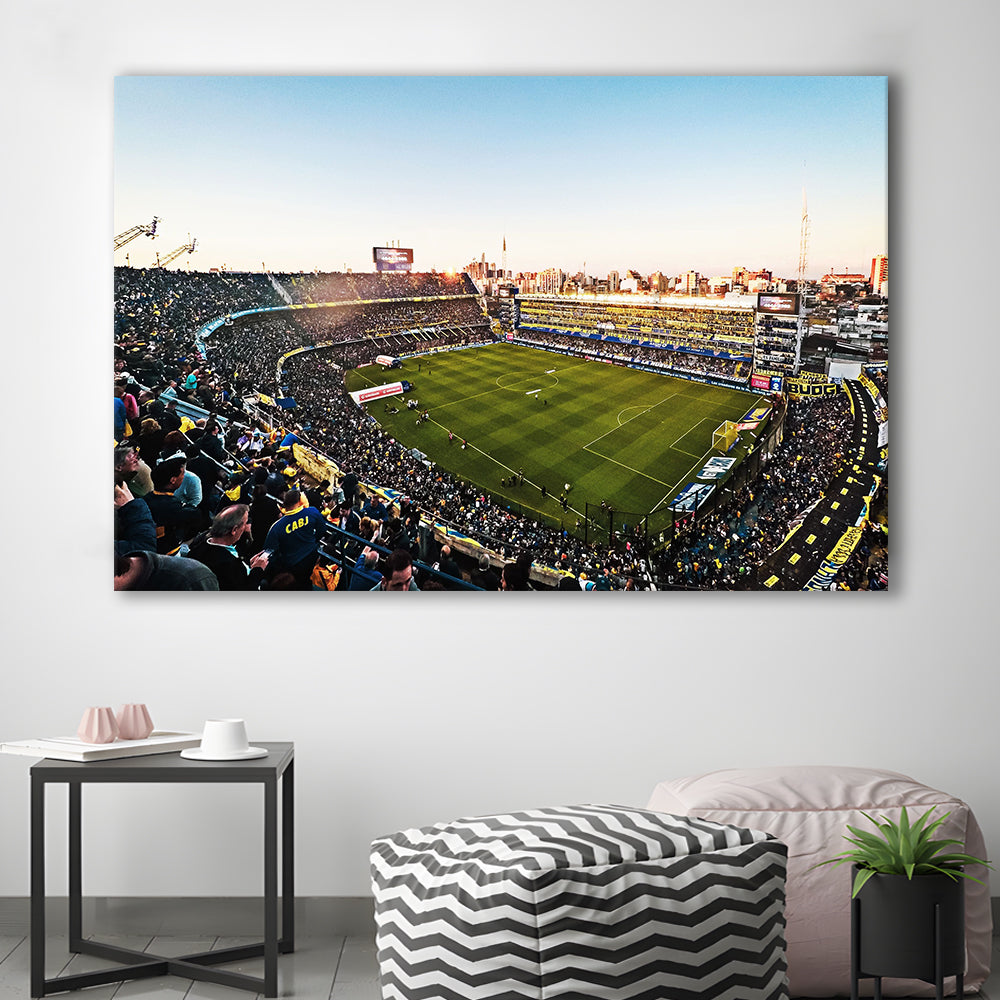 La Bombonera Boca Junior Stadium, Stadium Canvas, Sport Art, Gift for him, Man Cave Decor, Art Print, Canvas Print Wall Art