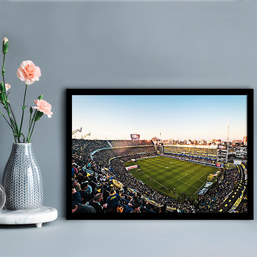 La Bombonera Boca Junior Stadium, Stadium Canvas, Sport Art, Gift for him, Framed Art Print Wall Decor, Picture Framed