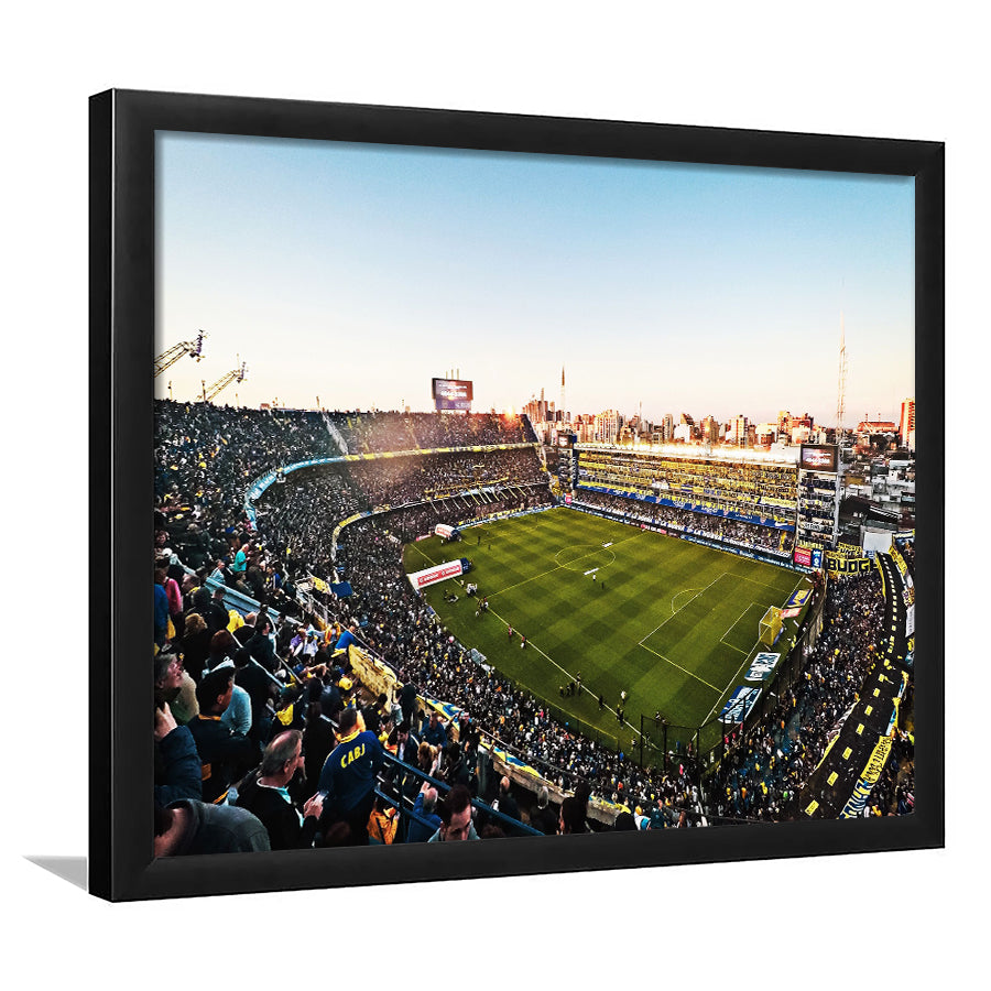 La Bombonera Boca Junior Stadium, Stadium Canvas, Sport Art, Gift for him, Framed Art Print Wall Decor, Picture Framed