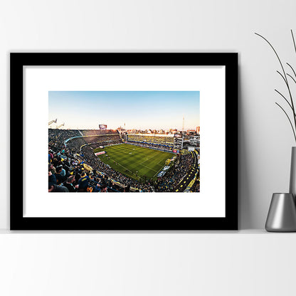 La Bombonera Boca Junior Stadium, Stadium Canvas, Sport Art, Gift for him, White Border Framed Art Print Wall Decor