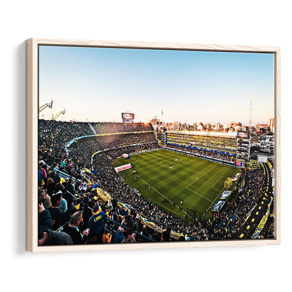 La Bombonera Boca Junior Stadium, Stadium Canvas, Sport Art, Framed Canvas Print Wall Art, Floating Frame