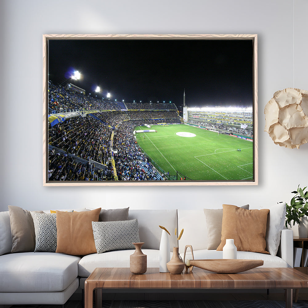 La Bombonera, Stadium Canvas, Sport Art, Framed Canvas Print Wall Art, Floating Frame