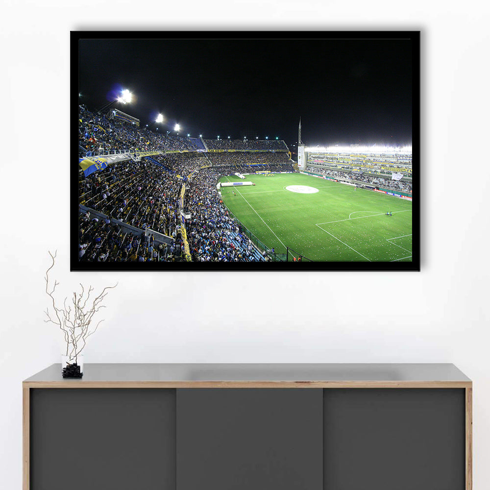 La Bombonera, Stadium Canvas, Sport Art, Gift for him, Framed Art Print Wall Decor, Picture Framed