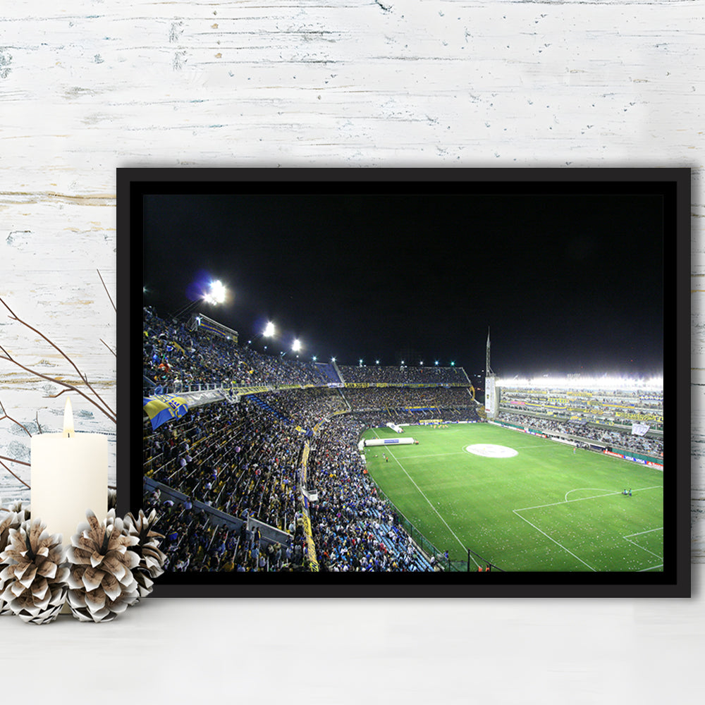La Bombonera, Stadium Canvas, Sport Art, Framed Canvas Print Wall Art, Floating Frame