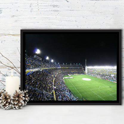 La Bombonera, Stadium Canvas, Sport Art, Framed Canvas Print Wall Art, Floating Frame