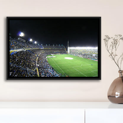 La Bombonera, Stadium Canvas, Sport Art, Framed Canvas Print Wall Art, Floating Frame