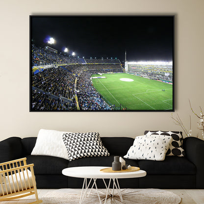 La Bombonera, Stadium Canvas, Sport Art, Framed Canvas Print Wall Art, Floating Frame