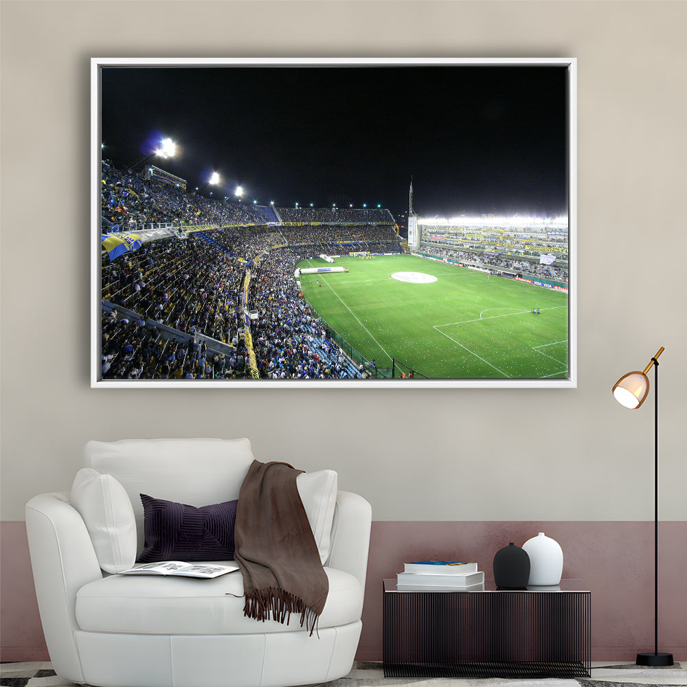La Bombonera, Stadium Canvas, Sport Art, Framed Canvas Print Wall Art, Floating Frame