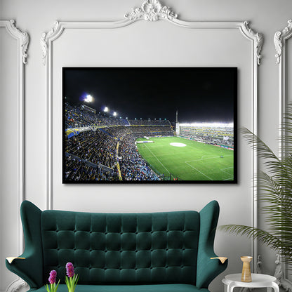 La Bombonera, Stadium Canvas, Sport Art, Gift for him, Framed Art Print Wall Decor, Picture Framed
