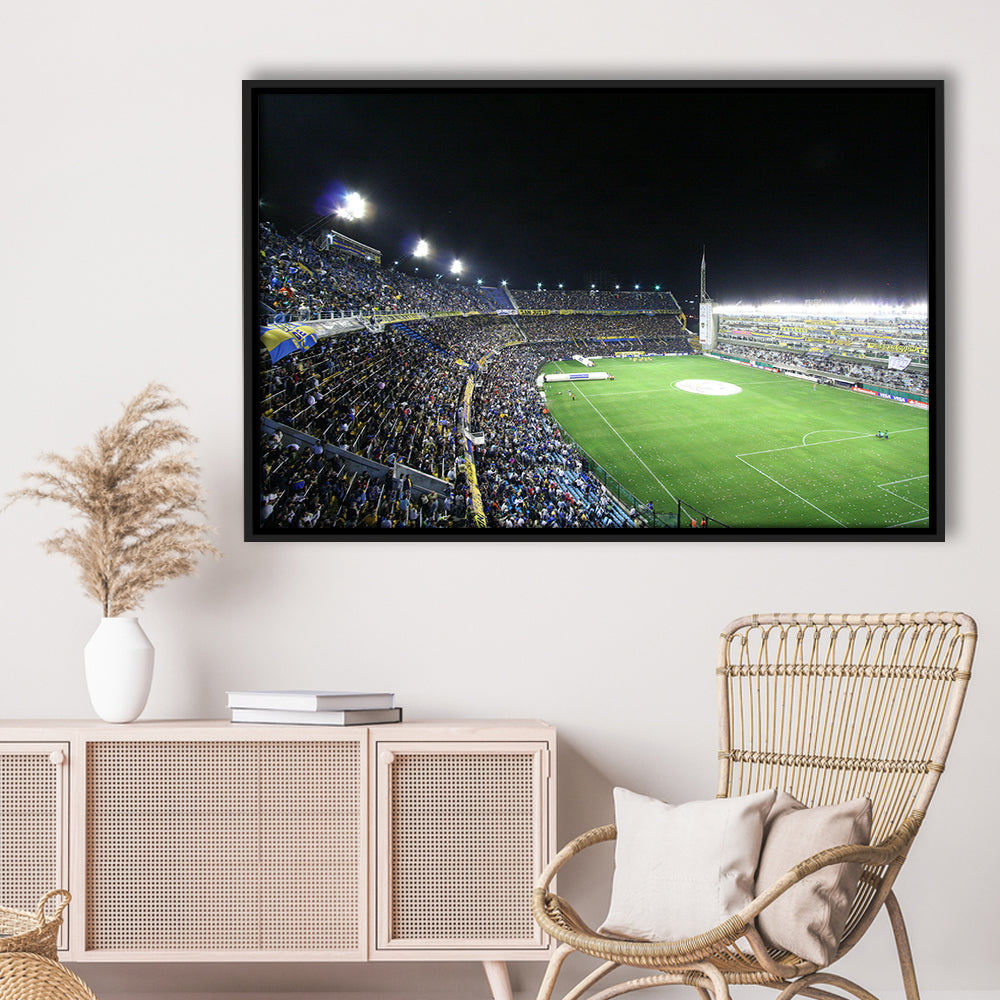 La Bombonera, Stadium Canvas, Sport Art, Framed Canvas Print Wall Art, Floating Frame