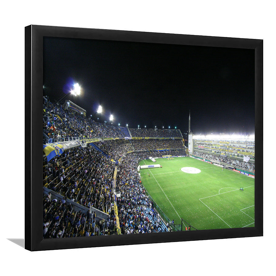 La Bombonera, Stadium Canvas, Sport Art, Gift for him, Framed Art Print Wall Decor, Picture Framed