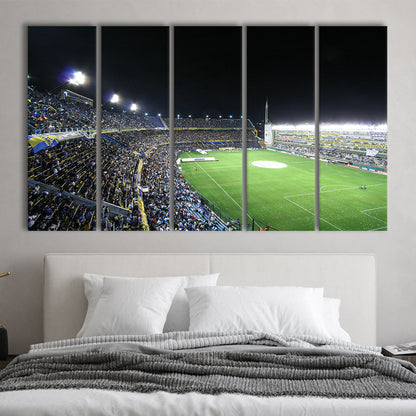 La Bombonera, Stadium Canvas, Sport Art, 5 Panel B, Extra Large Canvas, Canvas Print Wall Art
