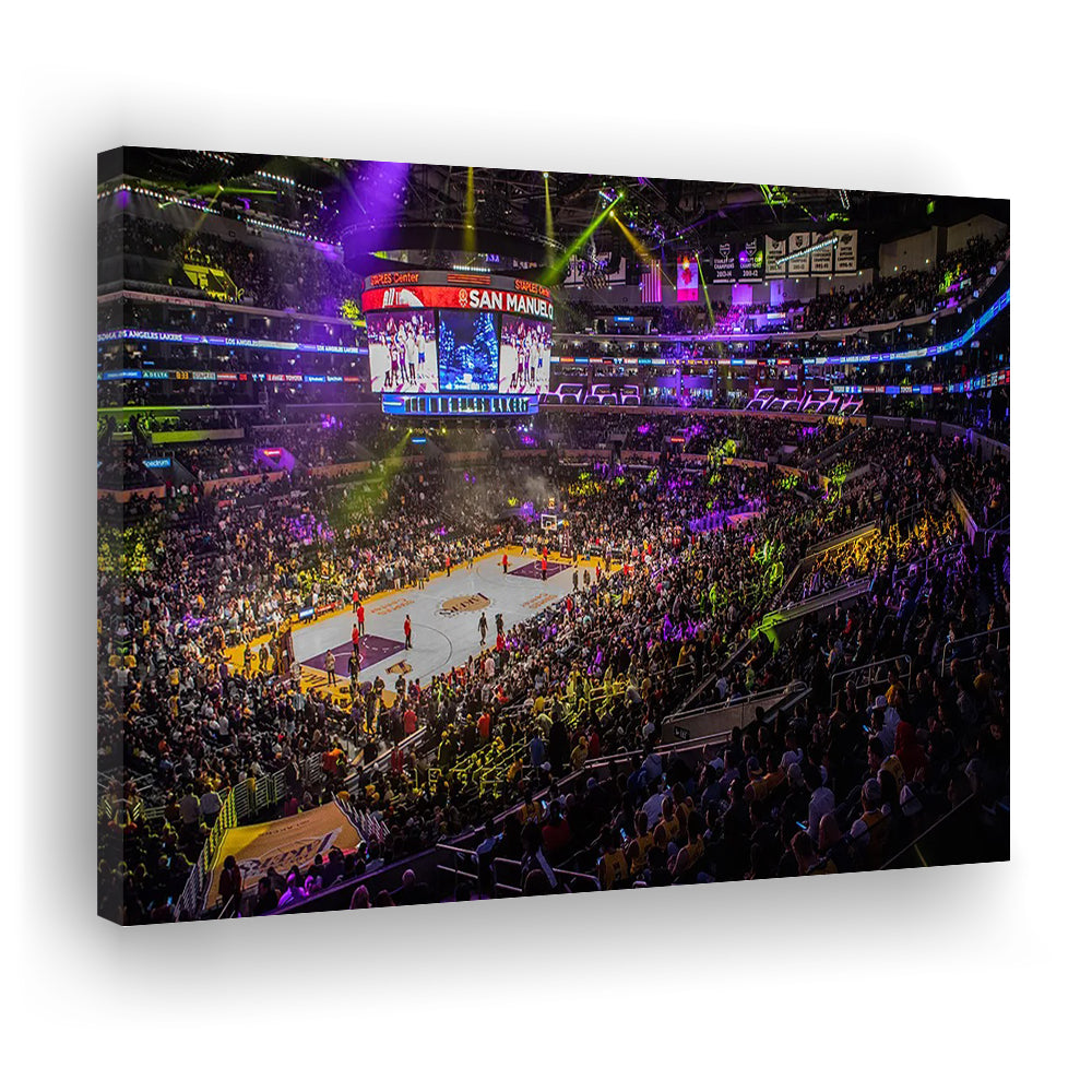 La Staples Center, Stadium Canvas, Sport Art, Gift for him, Man Cave Decor, Art Print, Canvas Print Wall Art