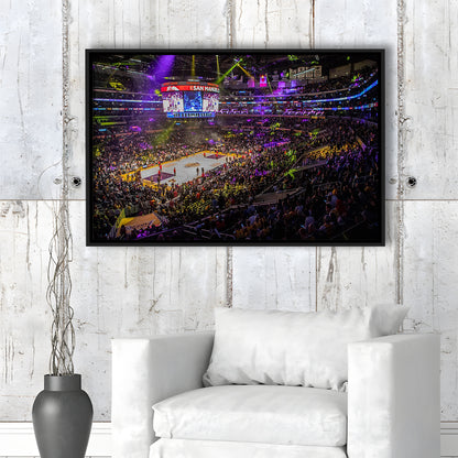 La Staples Center, Stadium Canvas, Sport Art, Framed Canvas Print Wall Art, Floating Frame