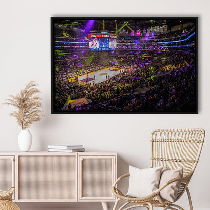 La Staples Center, Stadium Canvas, Sport Art, Framed Canvas Print Wall Art, Floating Frame