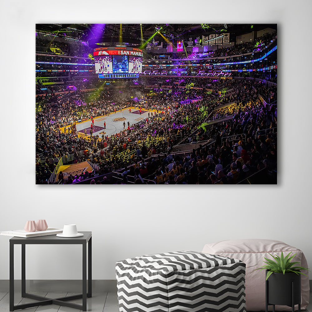 La Staples Center, Stadium Canvas, Sport Art, Gift for him, Man Cave Decor, Art Print, Canvas Print Wall Art