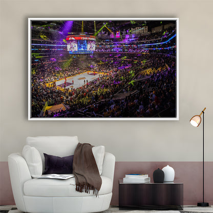 La Staples Center, Stadium Canvas, Sport Art, Framed Canvas Print Wall Art, Floating Frame