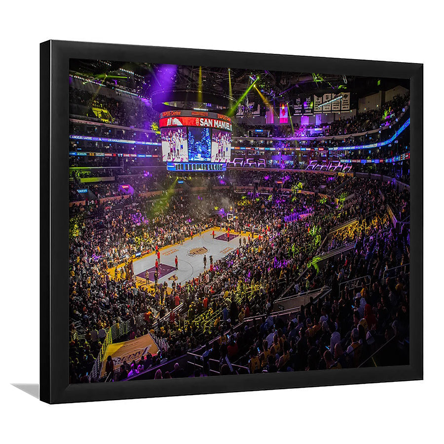 La Staples Center, Stadium Canvas, Sport Art, Gift for him, Framed Art Print Wall Decor, Picture Framed