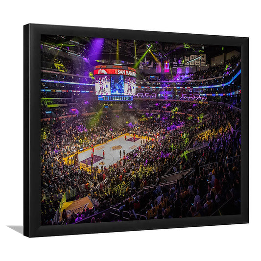La Staples Center, Stadium Canvas, Sport Art, Gift for him, Framed Art Print Wall Decor, Picture Framed
