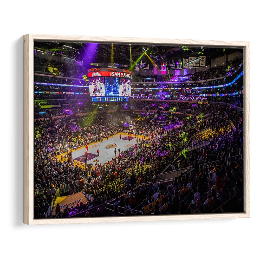 La Staples Center, Stadium Canvas, Sport Art, Framed Canvas Print Wall Art, Floating Frame
