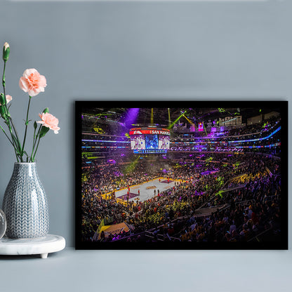 La Staples Center, Stadium Canvas, Sport Art, Gift for him, Framed Art Print Wall Decor, Picture Framed