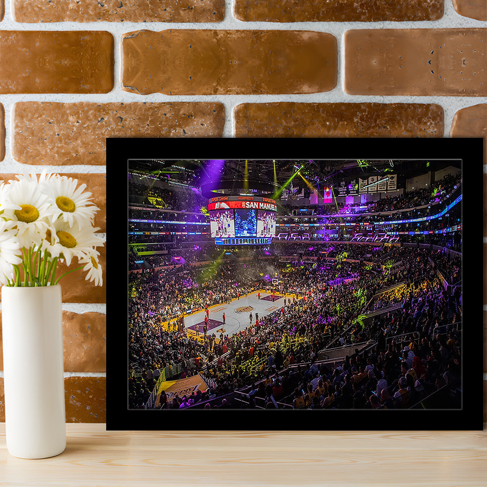 La Staples Center, Stadium Canvas, Sport Art, Gift for him, Framed Art Print Wall Decor, Picture Framed
