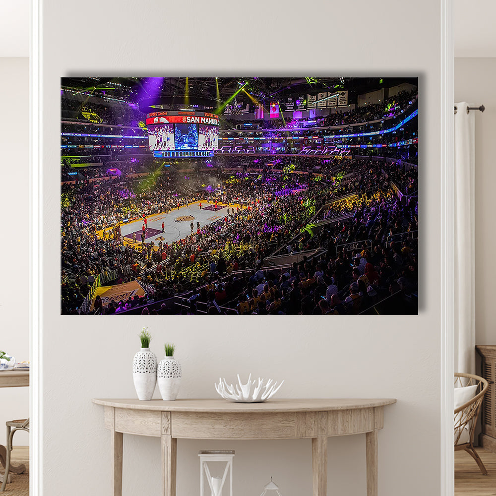 La Staples Center, Stadium Canvas, Sport Art, Gift for him, Man Cave Decor, Art Print, Canvas Print Wall Art