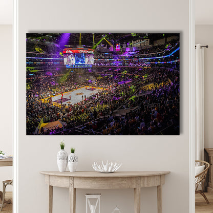 La Staples Center, Stadium Canvas, Sport Art, Gift for him, Man Cave Decor, Art Print, Canvas Print Wall Art