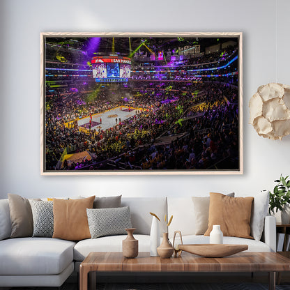 La Staples Center, Stadium Canvas, Sport Art, Framed Canvas Print Wall Art, Floating Frame